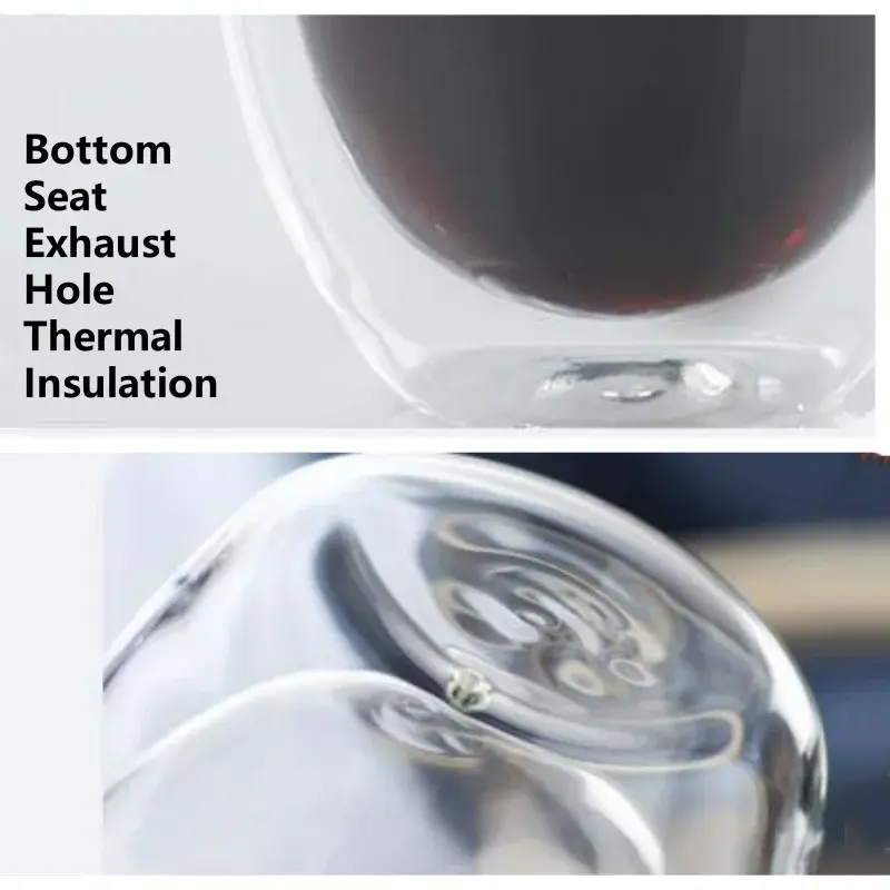 250-450ml Double Wall Glass Cup Round Style Solid Color Beer Milk Coffee Heat Resistant Water Cups Transparent Mug Glass Mug