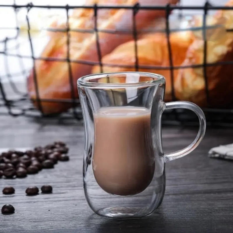 Double Wall Glass Cup Transparent Heat Resistant Milk Water Mini Whisky Cup Espresso Coffee Cup Bar Drinkware Gift