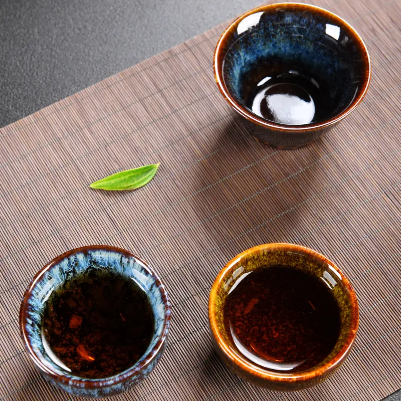 60ML Mini Tea Bowl Transformation Ceramic Gradient Color Chinese Kung Fu Teacup Espresso Coffee Cups Household Afternoon Teacups