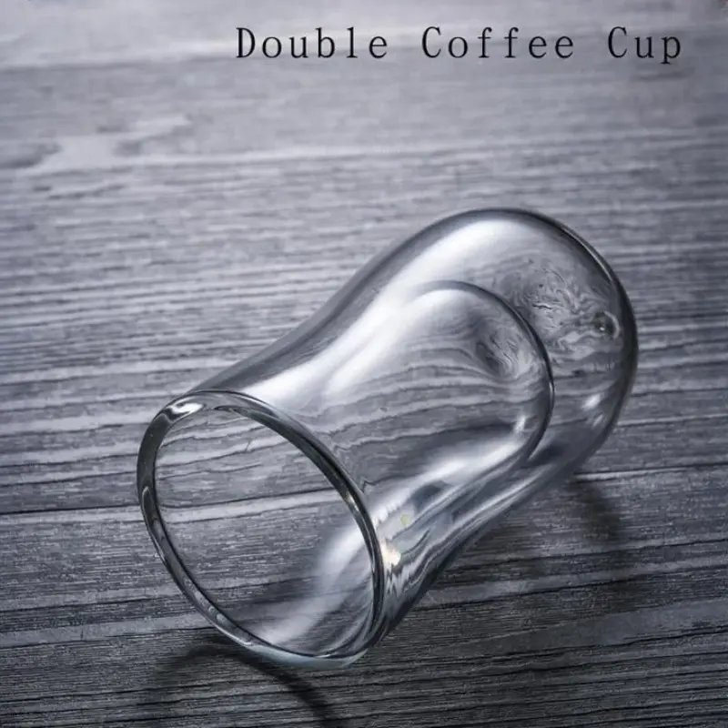 Double Wall Glass Cup Transparent Heat Resistant Milk Water Mini Whisky Cup Espresso Coffee Cup Bar Drinkware Gift
