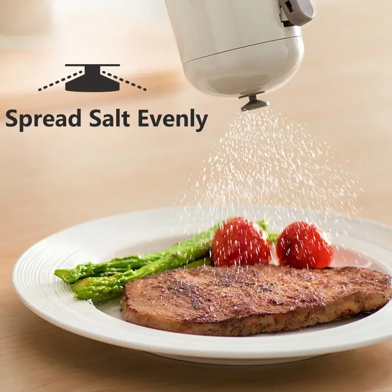 Kitchen Cooking Salt and Pepper Shakers Quantitative Glass Seasoning Bottle Each Press 0.5g Metering Household Salt Jar