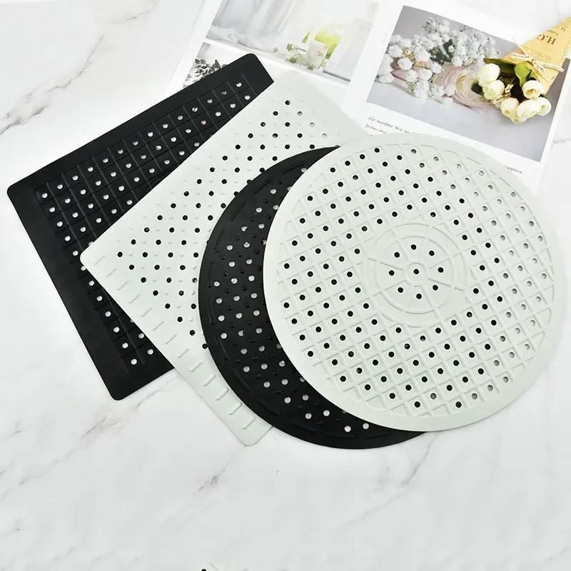 1/2Pcs Soft Rubber Sink Mat Anti Slip Home Heat Insulation Drying Protector Cover Quick Drain Pad Kitchen Accessories Sink Pad