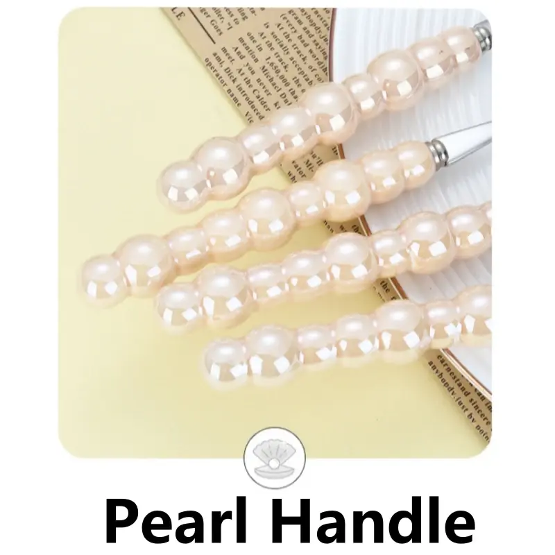 4Pcs/Set Luxury Dinnerware Stainless Steel Spoon and Fork Ceramic Pearl Handle Western Silver Cutlery High-looking Tableware