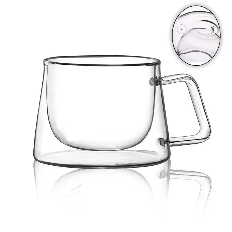 1/2PCS Double Wall Glass Coffee Mug Heat Resistant Tea Milk Juice Coffee Water Espresso Cup Thermo Insulated Cup for Household