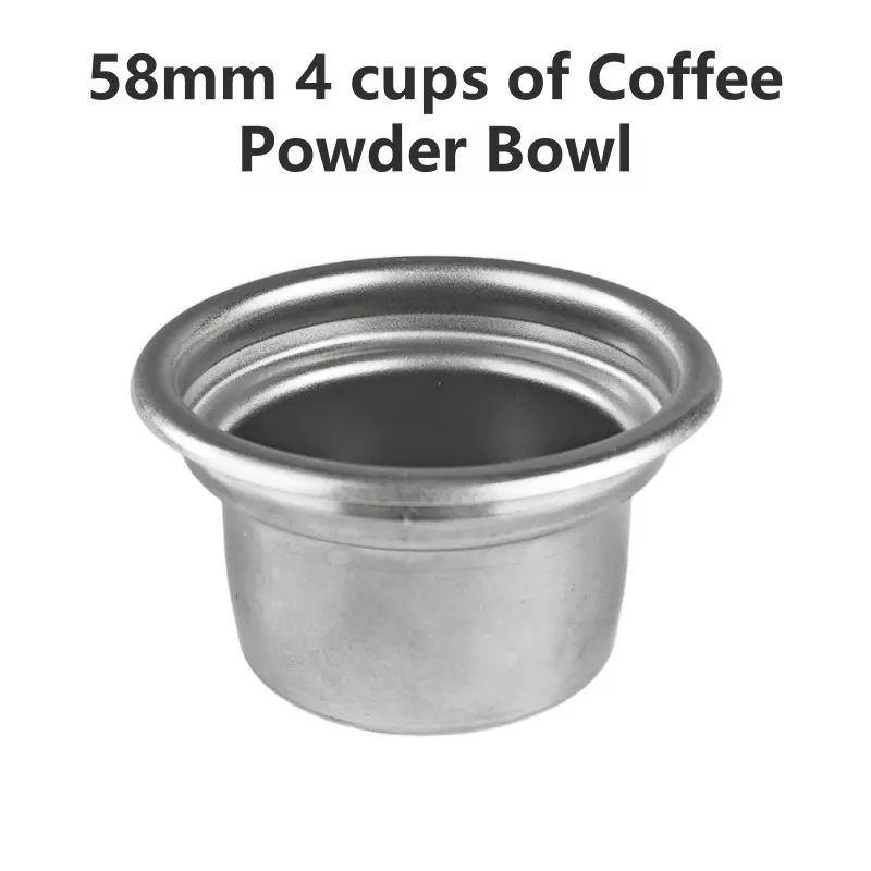 58mm Coffee Filter Basket Stainless Steel Bottomless Coffee Powder Bowl Coffee Handle Espresso Maker Tool Accessories