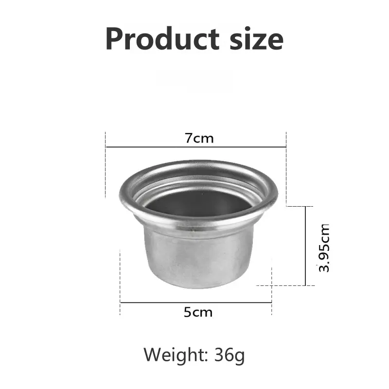58mm Coffee Filter Basket Stainless Steel Bottomless Coffee Powder Bowl Coffee Handle Espresso Maker Tool Accessories