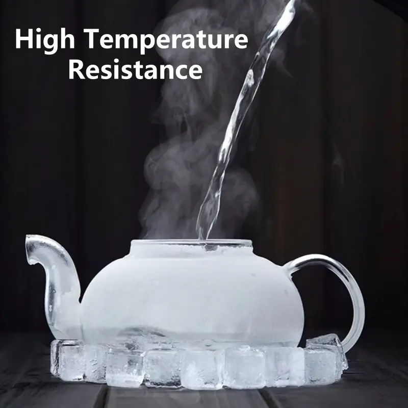 400ml/1000ml Glass Teapot Filterable Heat-resistant Thickened High Borosilicate Durable Flower Tea Pot Heatable Puer Oolong Pot