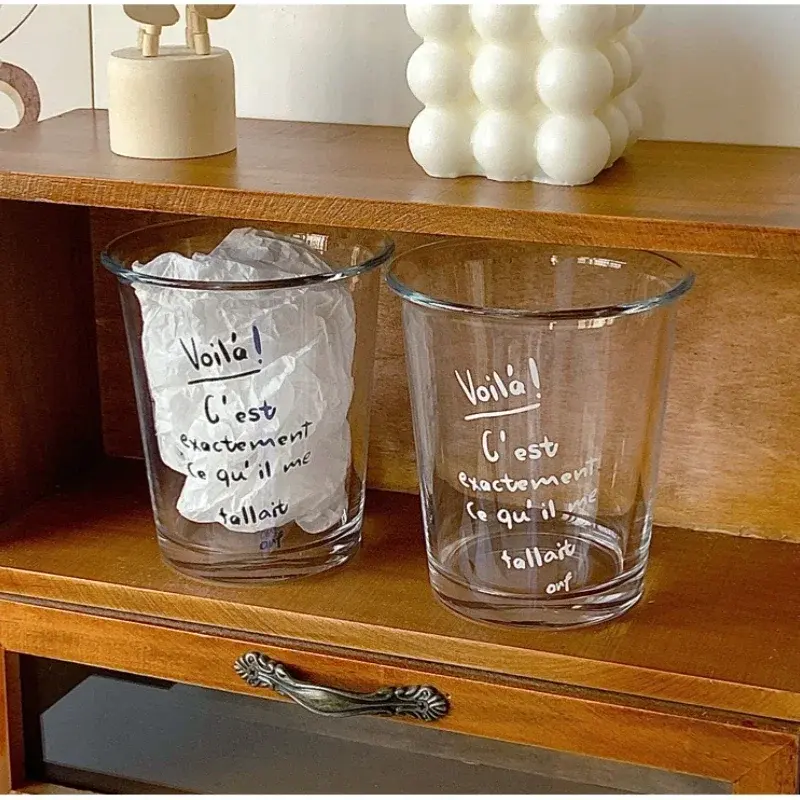 320ML Transparent Glass Korean Ins Style American Iced Latte Coffee Milk Juice Beverage Black Tea Cup Cocktail Glassware Gift