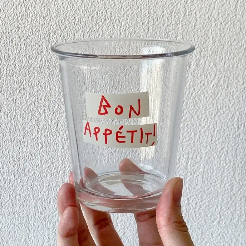 320ML Transparent Glass Korean Ins Style American Iced Latte Coffee Milk Juice Beverage Black Tea Cup Cocktail Glassware Gift