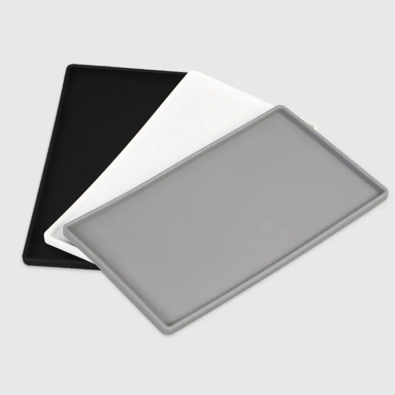 Silicone Heat-resistant Coaster Anti-slip Scratch Double Hotel Rectangular Gargle Kitchen Mat Placemat Bathroom Soap Plate