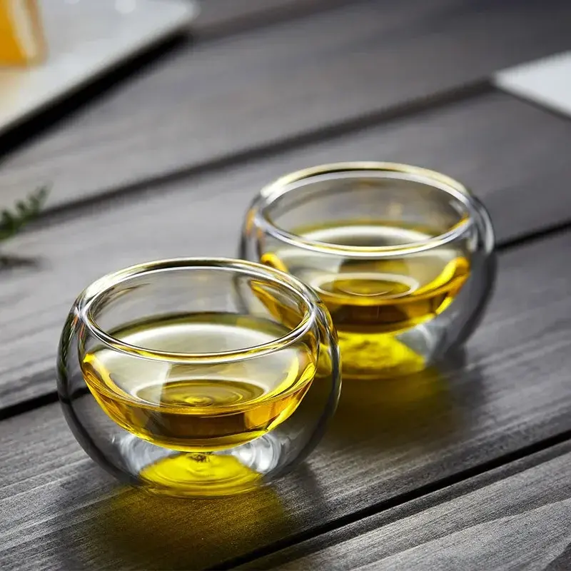 50ml 4/6pcs Glass Teacup Tea Infuser Teaware Heat Resistant High Temperature Explosion Proof Coffee Water Mug Drinkware Tea Set