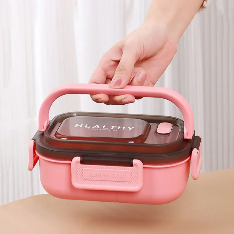 Lunch Box Multi-function 3 Grid Fruit Cartoon Sealed Sauce Salad Dressing Box for Kids Bento Loncheras Picnic Snacks Organizer
