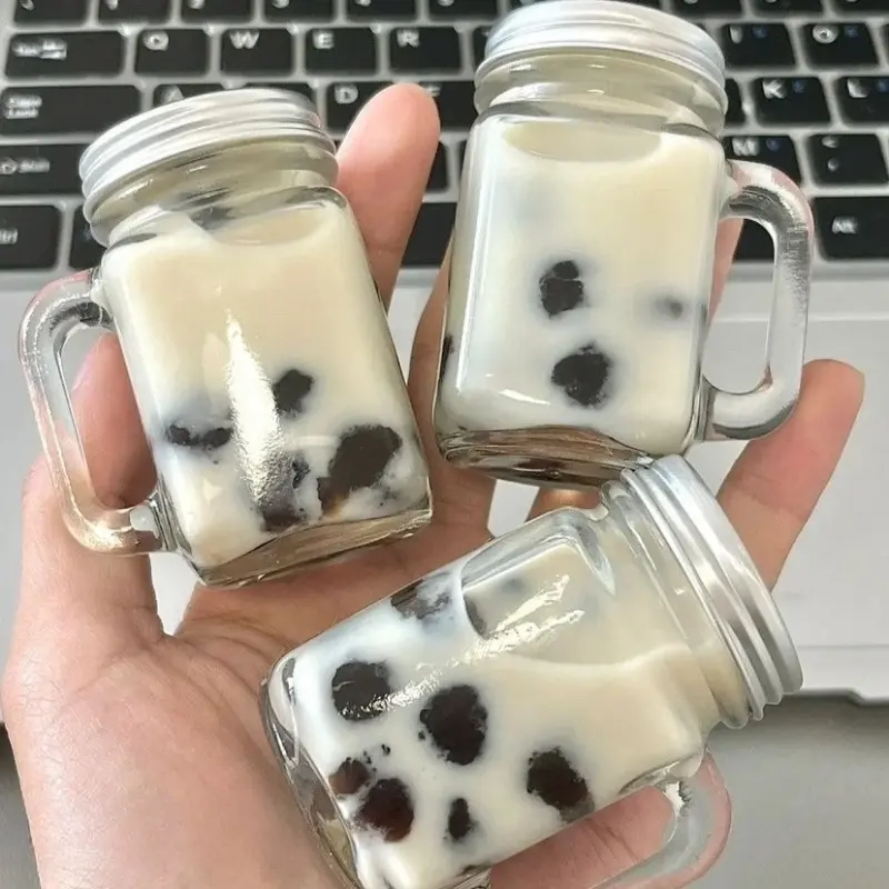 2/4/6Pcs 35ml Mini Glass Sealed Bottle for Jam Honey Coffee Concentrate Milk Juice Leakproof Bottle with Lid Portable Empty Jar