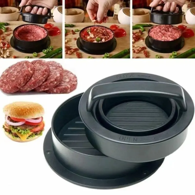 Hamburger Maker Press Food-Grade ABS Round Shape Non-Stick Stuffed, Meat Beef Grill Burger Press Cutlet Mold Kitchen Gadgets