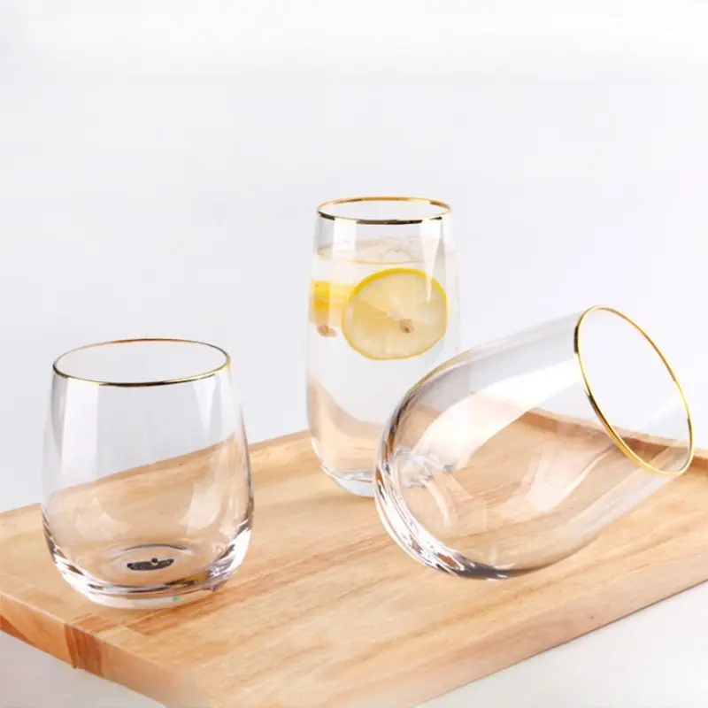 Whiskey Glass Cup Round Transparent Glass Smoothie Juice Milk Glass Cups Suitable for Drinking Whiskey Cognac Cocktail Drinkware