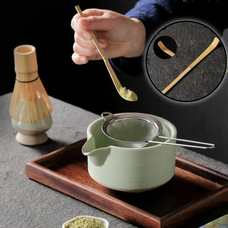 3PCS Tea Set Brush Matcha Whisk Tea Spoon Set Simply Chinese Style High Quality Bamboo Japanese Teaware Set Tea-making Tools