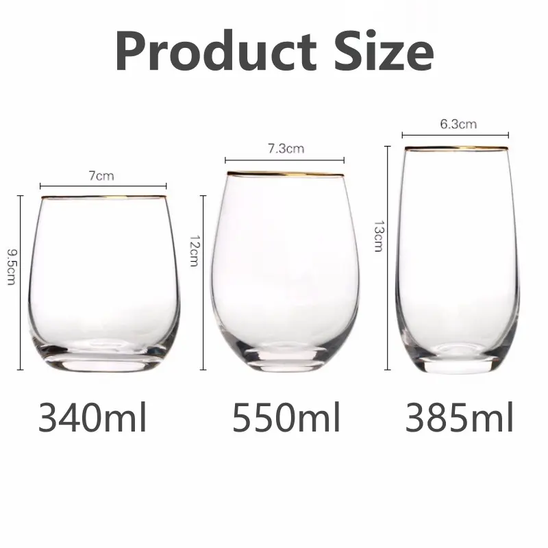 Whiskey Glass Cup Round Transparent Glass Smoothie Juice Milk Glass Cups Suitable for Drinking Whiskey Cognac Cocktail Drinkware