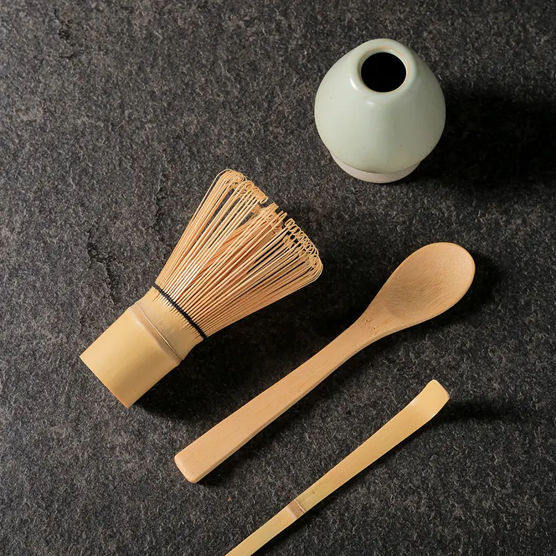 3PCS Tea Set Brush Matcha Whisk Tea Spoon Set Simply Chinese Style High Quality Bamboo Japanese Teaware Set Tea-making Tools