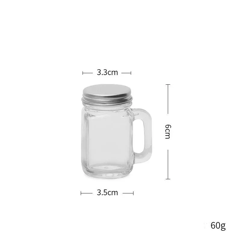 10Pcs 35ml Storage Jars with Aluminum Lids Mini Jar for Jam Honey Canister Milk Juice Bottle Cosmetic Jars Food Travel Bottle
