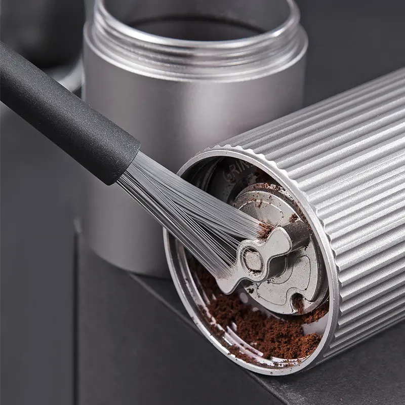 58mm Coffee Dosing Cup with Cleaning Brush Sniffing Mug for Espresso Machine Wear Resistant Stainless Steel Coffee Dosing Cup