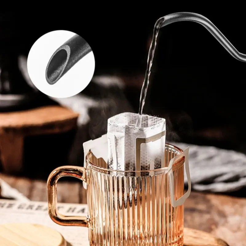 600ml Coffee Hand Brewing Pot Drip Kettle Coffee Tea Pot Non-stick Coating Food Grade Stainless Steel Swan Neck Coffee Pot