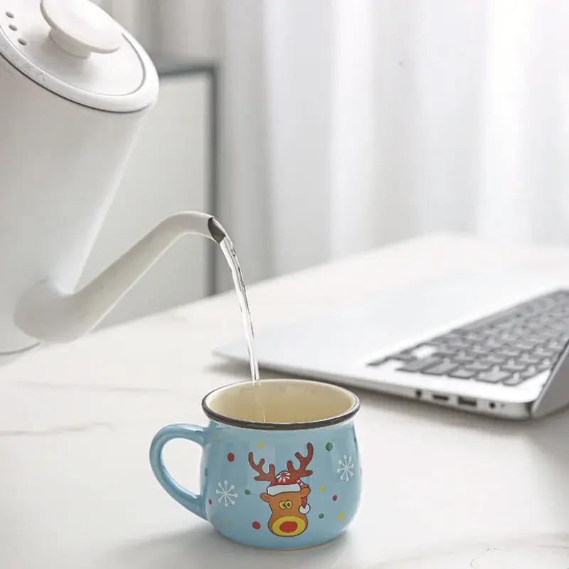 150ML Children Milk Coffee Cup with Handle Mug Ceramic Water Cup Heat Resistant Home Baking Dessert Breakfast Milk Mug Gift