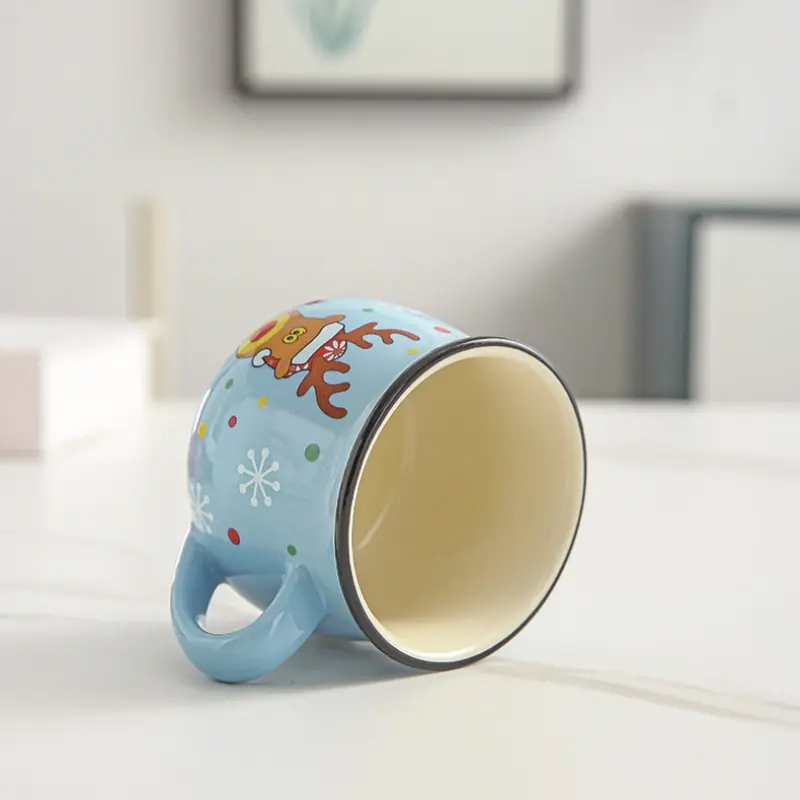 150ML Children Milk Coffee Cup with Handle Mug Ceramic Water Cup Heat Resistant Home Baking Dessert Breakfast Milk Mug Gift