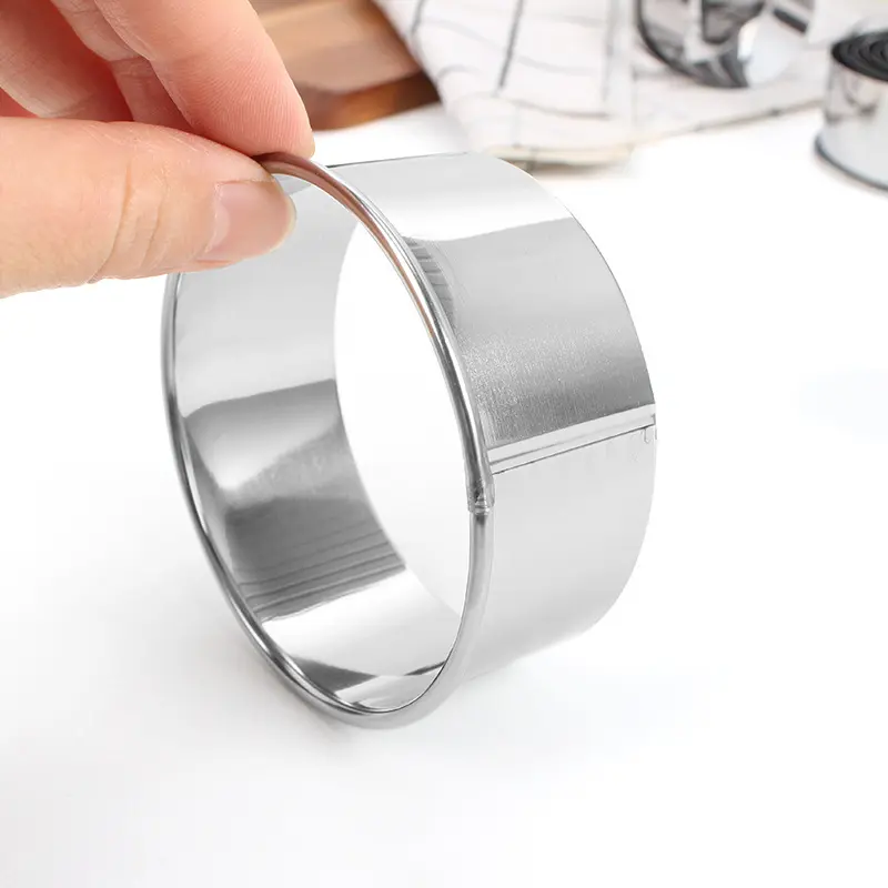 12pcs Round Biscuit Mold Stainless Steel Dumpling Skin Cutting Mould DIY Cake Pastry Baking Cutting Maker Tools Kitchen Gadgets