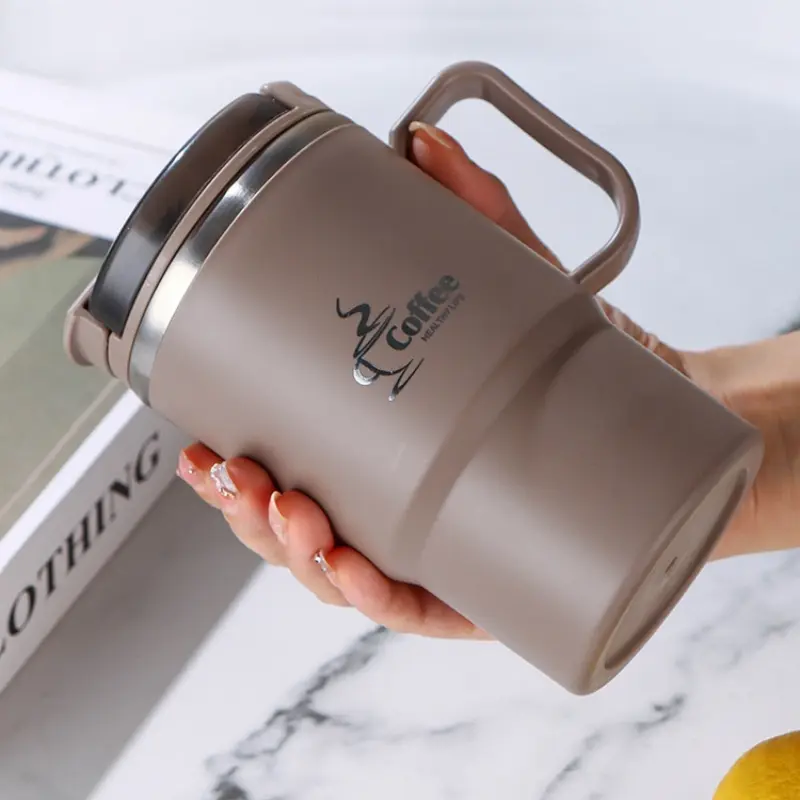 550ML Stainless Steel Insulated Coffee Mug with Lid & Spoon for Office, Students, Sports & Outdoor Activities Coffee Travel Mug