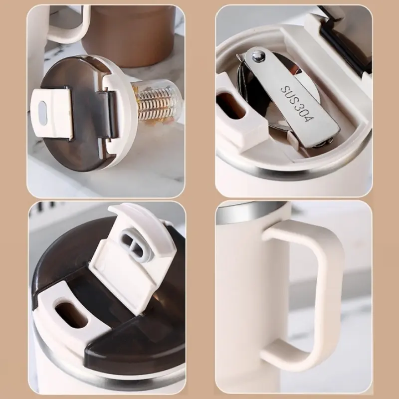550ML Stainless Steel Insulated Coffee Mug with Lid & Spoon for Office, Students, Sports & Outdoor Activities Coffee Travel Mug