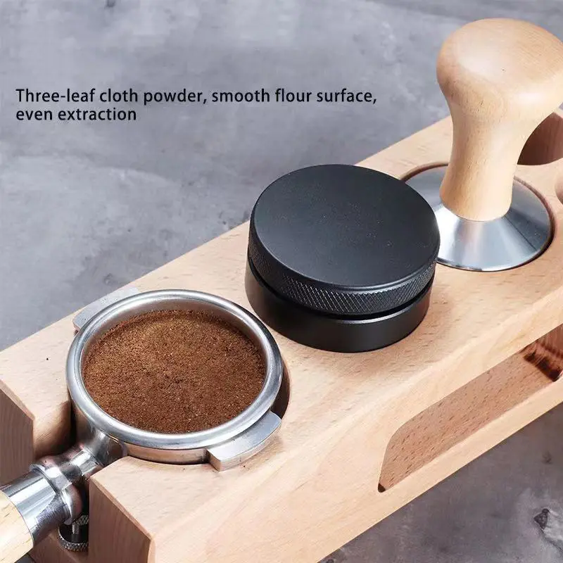 Espresso 51/53/58mm Coffee Distributor Leveler Fits Tool Stainless steel Coffee Tamper Adjustable 3 Angled Slopes Palm Tamper