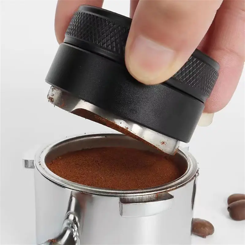 Espresso 51/53/58mm Coffee Distributor Leveler Fits Tool Stainless steel Coffee Tamper Adjustable 3 Angled Slopes Palm Tamper
