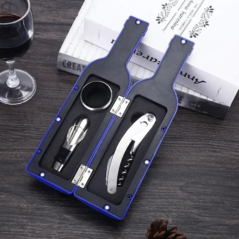 3/5Pcs Red Wine Bottle Opener Set Stainless Steel Bottle Opener Multifunctional Red Wine Bottle Creative Opener Bar Accessories