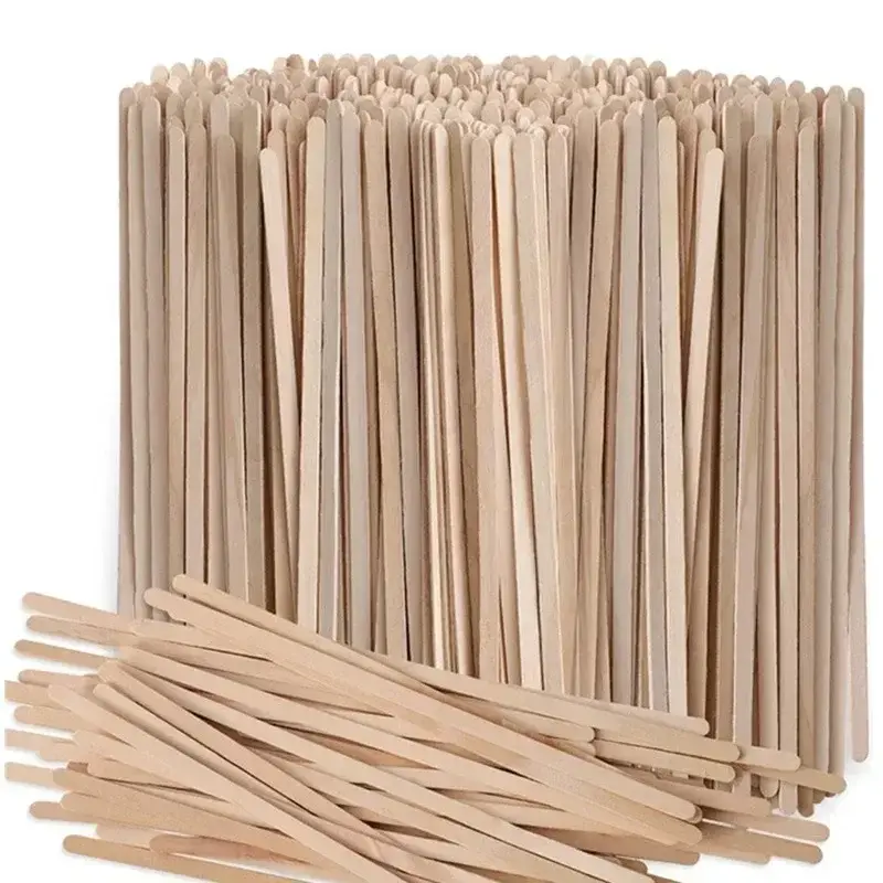 50/100pcs Disposable Wood Coffee Stirrer Sticks Beverage Sticks Milk Honey Stir Stick Ice Cream Frozen Treats Stick Bar Home Use