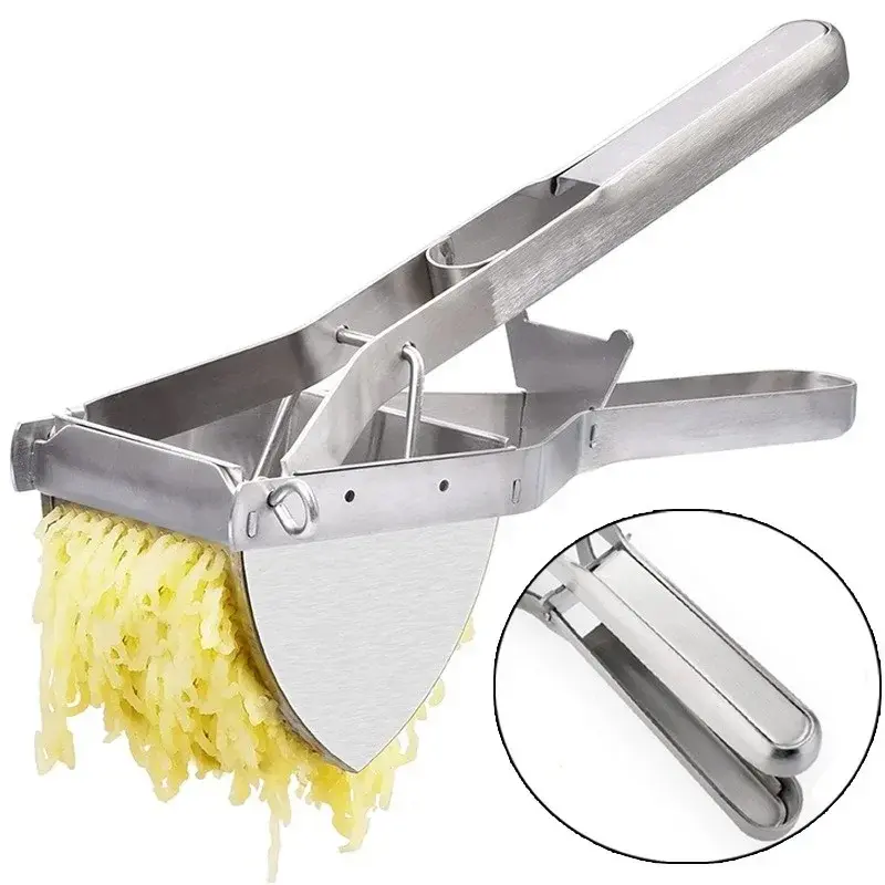 Potato Masher Ricer Manual Fruit Masher Stainless Steel Detachable Pumpkin Carrot Masher Press and Mash Potato Masher Tool