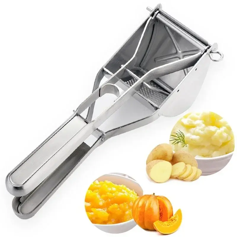 Potato Masher Ricer Manual Fruit Masher Stainless Steel Detachable Pumpkin Carrot Masher Press and Mash Potato Masher Tool