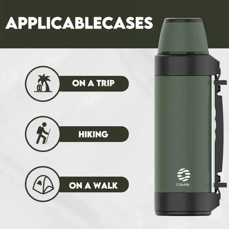 1200/1500ML Thermos Bottle Stainless Steel Large Capacity Vacuum Flasks Water Bottle Insulated Outdoor Keep Cold Travel Cup
