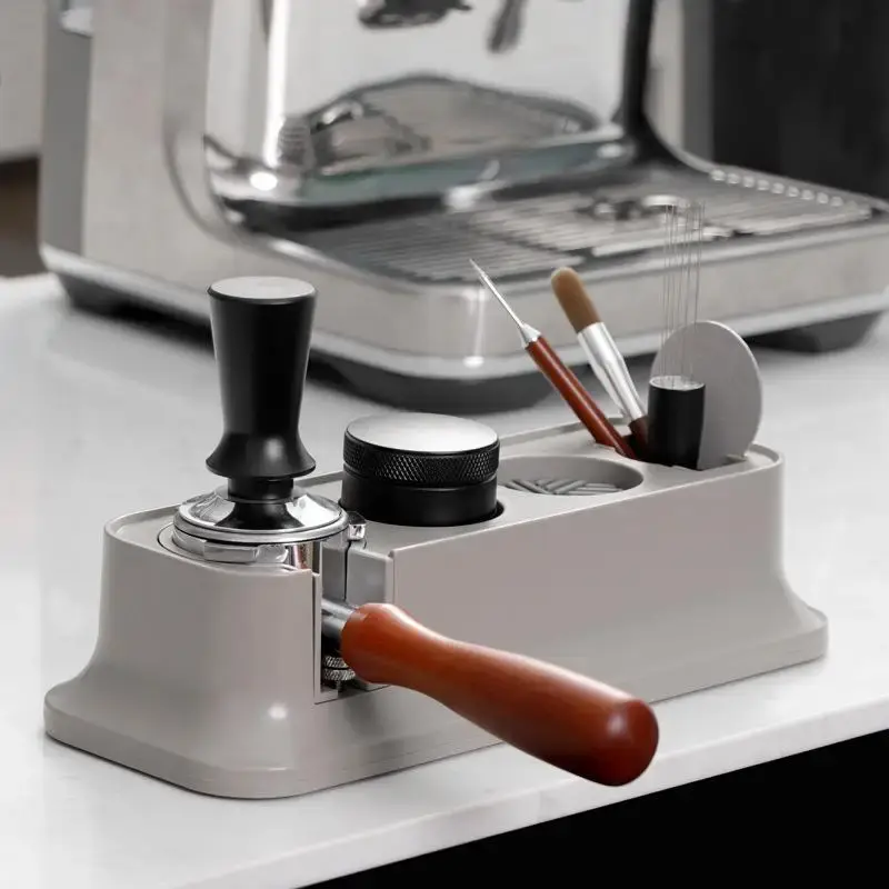 51-58mm Universal Coffee Tamper Station Holder Coffee Portafiler Distributor & Puck Screen Organizer Stand Barista Accessories