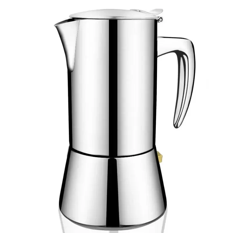 200ml/300ml Portable Coffee Pot 304 Stainless Steel Moka Pot Kitchen Coffee Bar Percolator Drink Kettle Camping Coffee Utensil