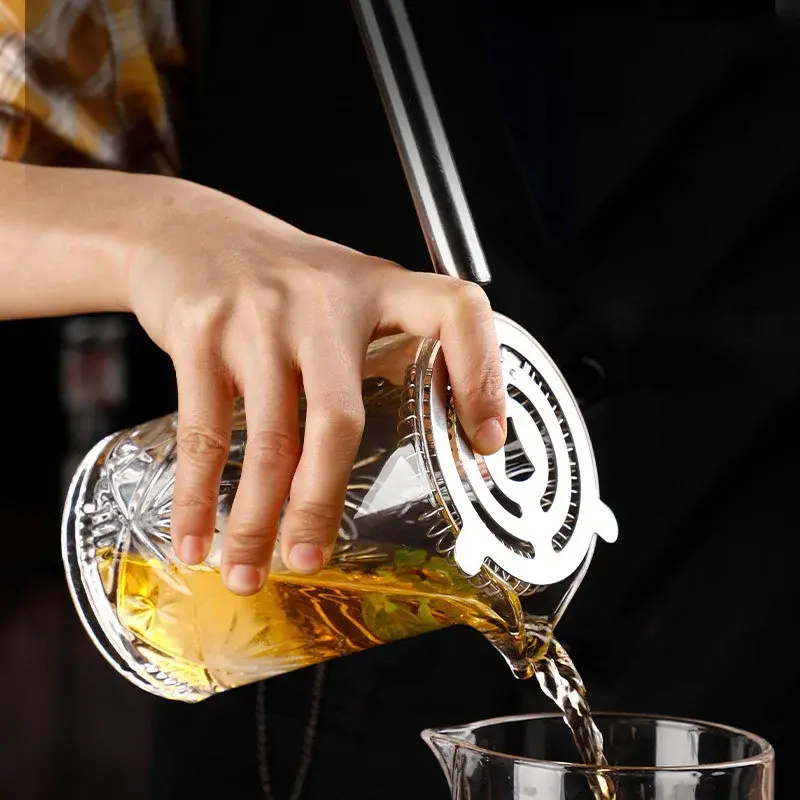 Whiskey Glass Cup 700ml Cocktail Shaker Professional Cocktail mixing cups Crystal Glass Stirring Cup Bartender Mixing Bar tool
