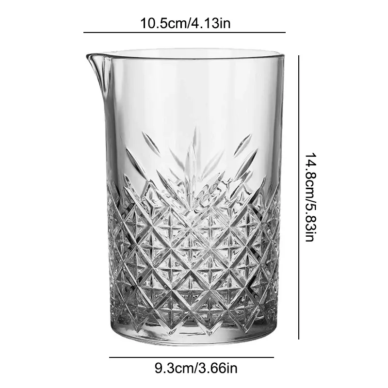 Whiskey Glass Cup 700ml Cocktail Shaker Professional Cocktail mixing cups Crystal Glass Stirring Cup Bartender Mixing Bar tool