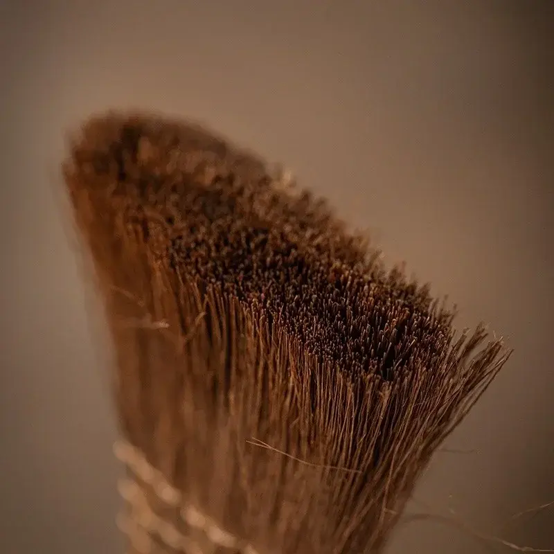 Retro Handmade Brown Hair Tea Brush Tea Set Cleaning Brush Plant Fiber Cleaning Tool Kung Fu Tray Cleaning Brush Tea Accessories