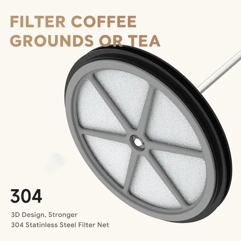 600ML Mini Glass French Press Pot Heat-resistant Hand-Poured French Coffee/tea Pot Stainless Steel Filter Net Coffee Drinkware