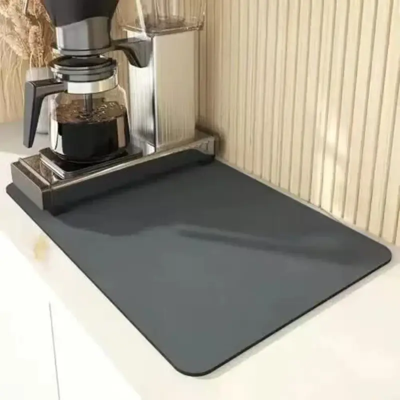 Dining Table Non-slip Mat Coffee bar Kitchen Drainage Mat Water Absorbent Insulated Tableware Mat Living Room Bar Decoration