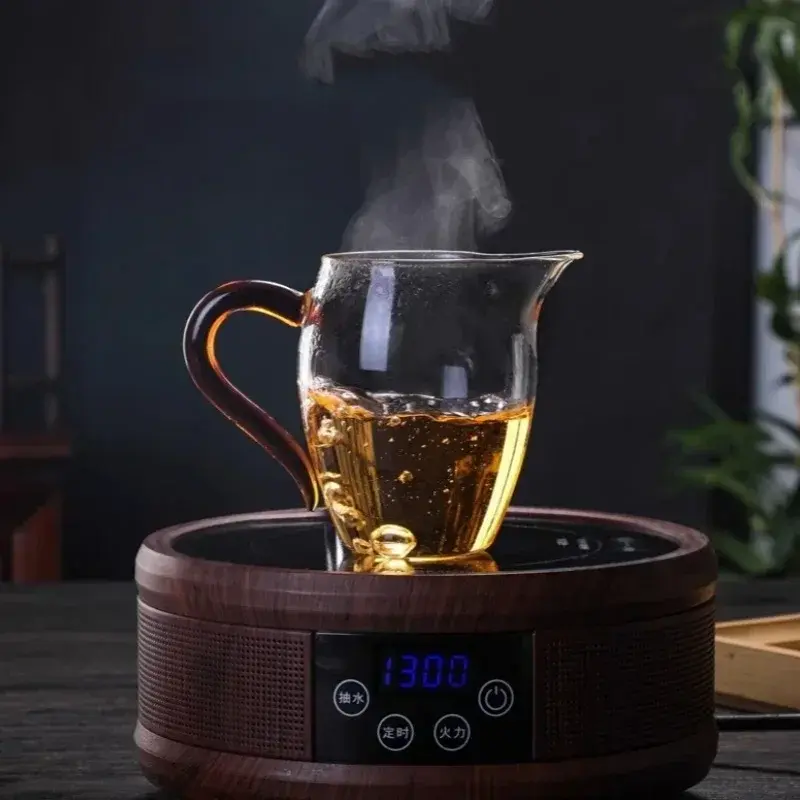 350ml High Borosilicate Glass Pointed Tea Cup Tea Dispenser Heat-resistant Glass Teapot Kung Fu Tea Set with Colorful Handle