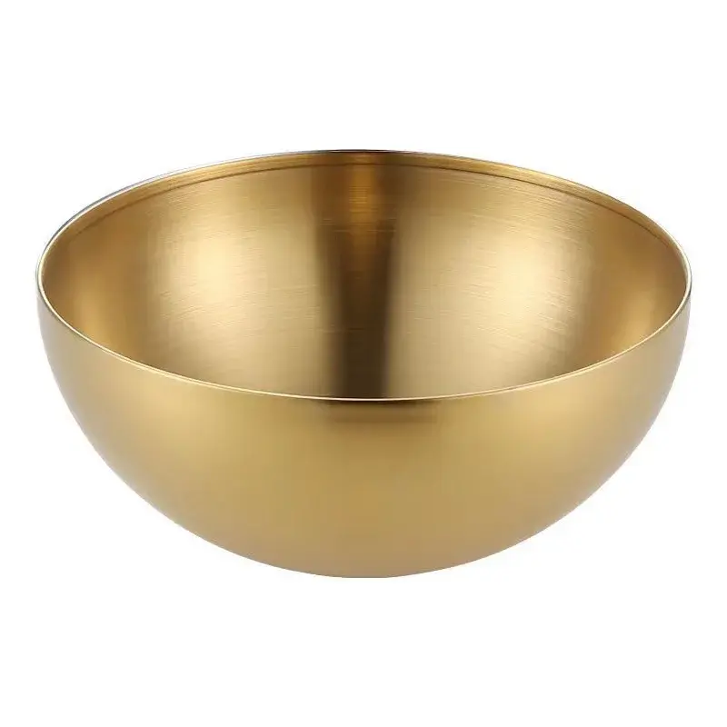 Thick Stainless Steel Fruit Salad Bowls 15cm/20cm/25cm Soup Rice Noodle Ramen Bowl Mixing Bowls Food Container Kitchen Tableware