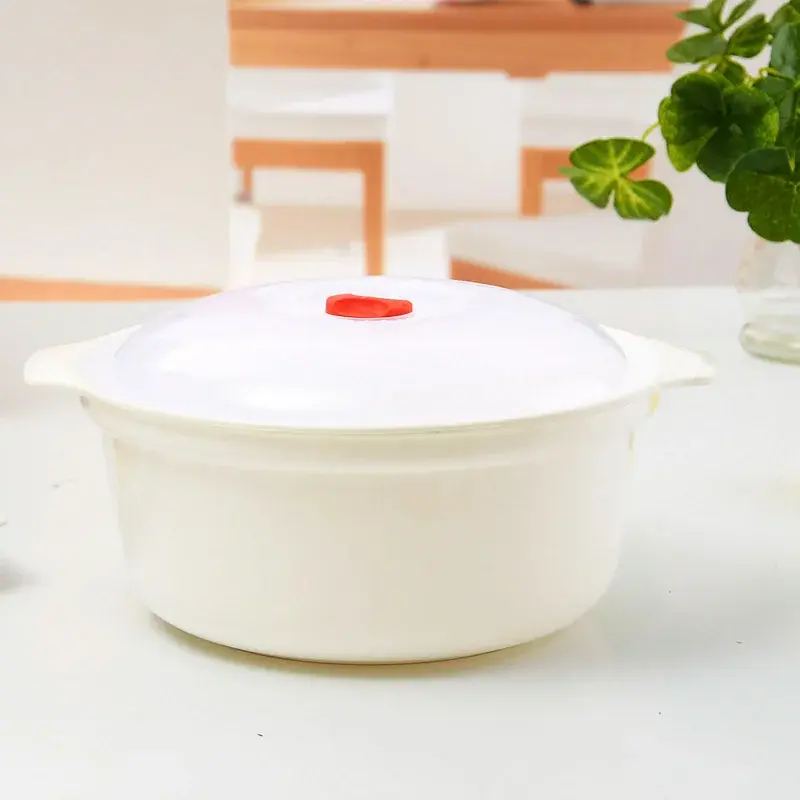 S/M/L Microwave Oven Special Box Steamed Dumpling Rice Container Heated Soup Pot Hot Steamed Buns With Lid Cooking Gadget