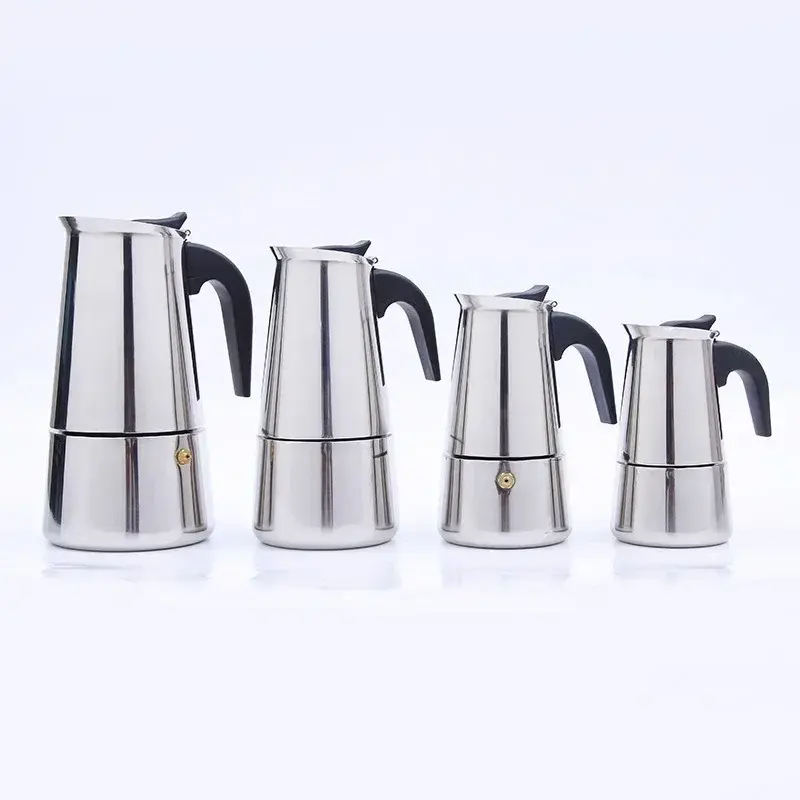 2/4/6/9 Cups Stainless Steel Coffee Maker Pot Moka Pot for Home Espresso Maker Cups Latte Percolator Stove Top Espresso Pots