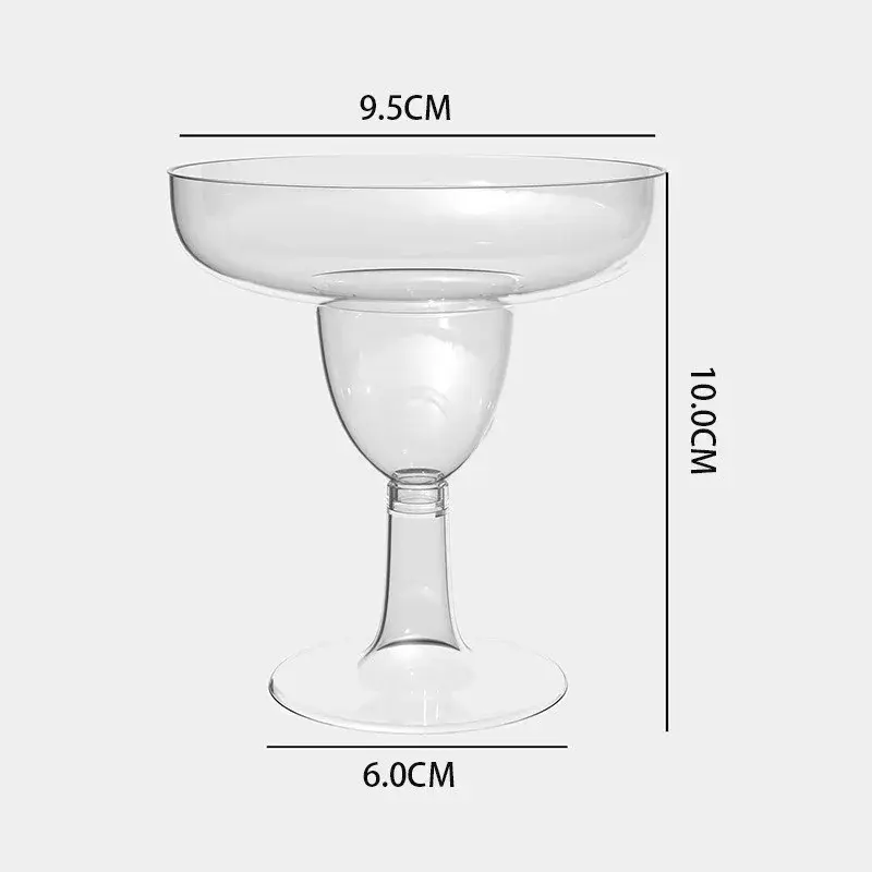 20Pcs Plastic Champagne Glasses Disposable Cocktail High Martini Glasses Flute Glasses Wedding Party Juice Drink Bar Cups