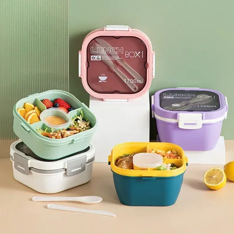 1200ml/1700ml Compartments Lunch Box for Kids Food Storage Containers Lunch box Picnic Salad box School Tableware Bento Box